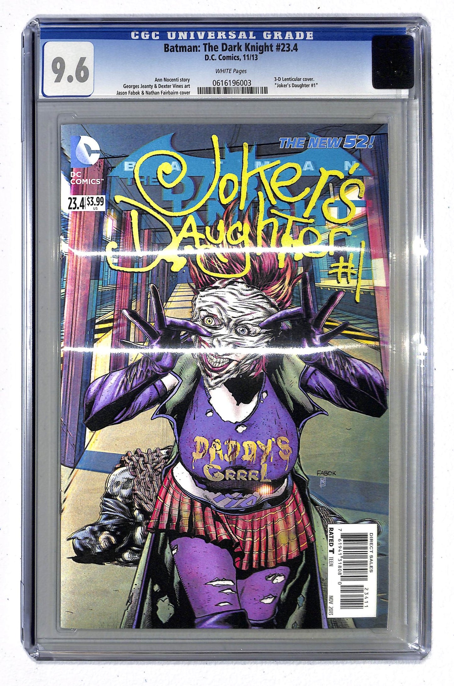 Batman: The Dark Knight 2011 #23.4 3-D Motion Cover - back issue - $40.00