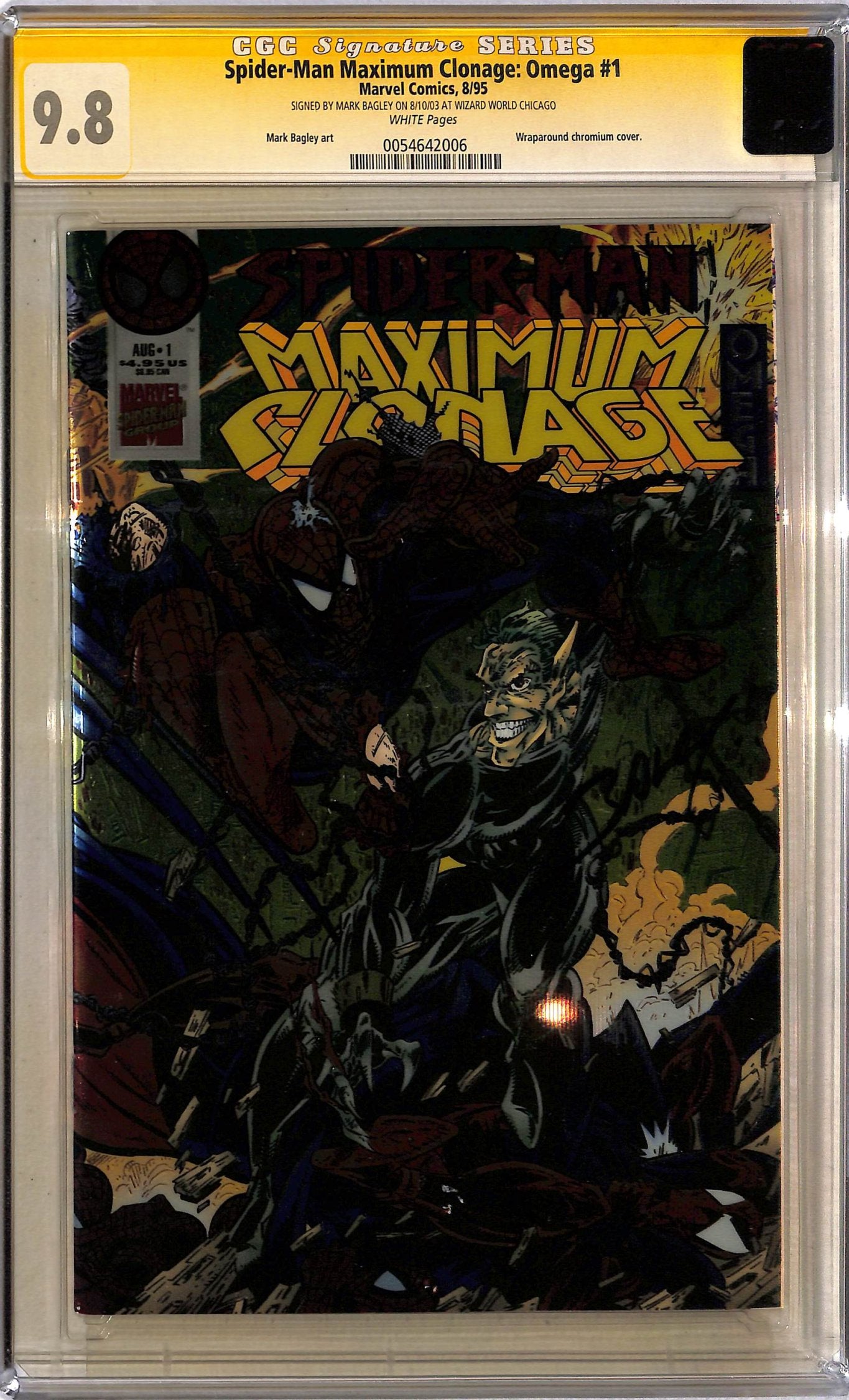 Spider-Man Maximum Clonage: Omega 1995 #1 Signed by Mark Bagley - back issue - $150.00