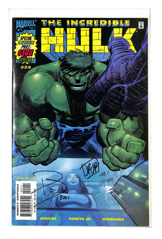 Incredible Hulk 2000 #24 Direct Edition Signed by Paul Jenkins & John Romita Jr. - back issue - $30.00