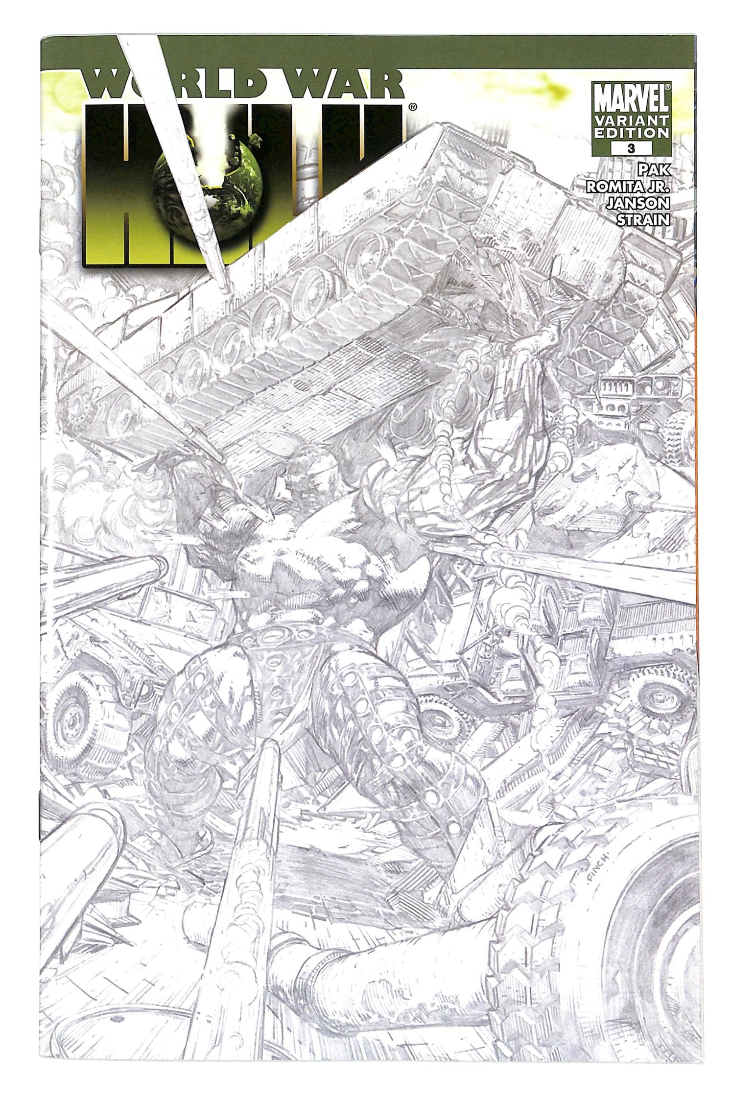 World War Hulk 2007 #3 Sketch Variant Edition - back issue - $15.00