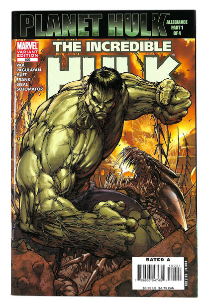 Incredible Hulk 2000 #100 Michael Turner Green Hulk - back issue - $15.00