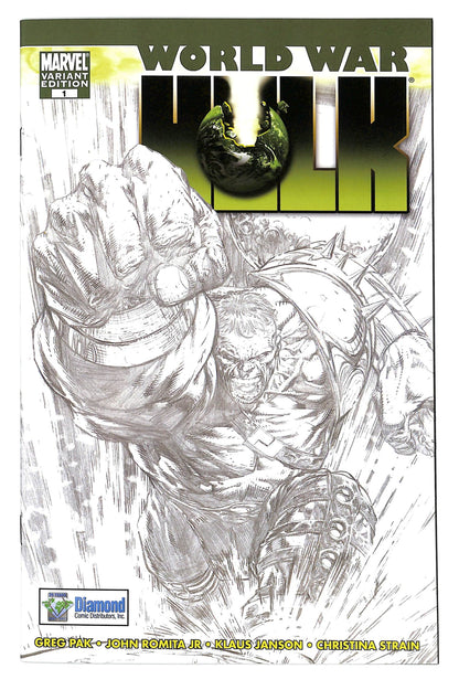 World War Hulk 2007 #1 Diamond Distributors Exclusive Sketch Variant by David Finch - back issue - $25.00