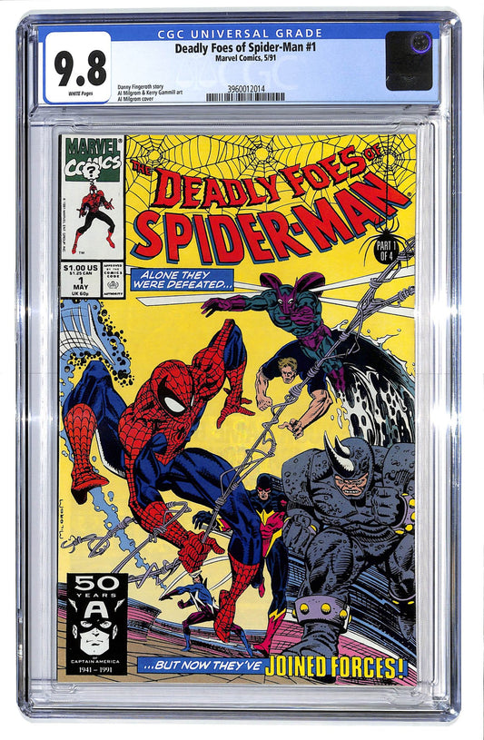 Deadly Foes of Spider-Man 1991 #1 Direct ed. - CGC 9.8 - $80.00