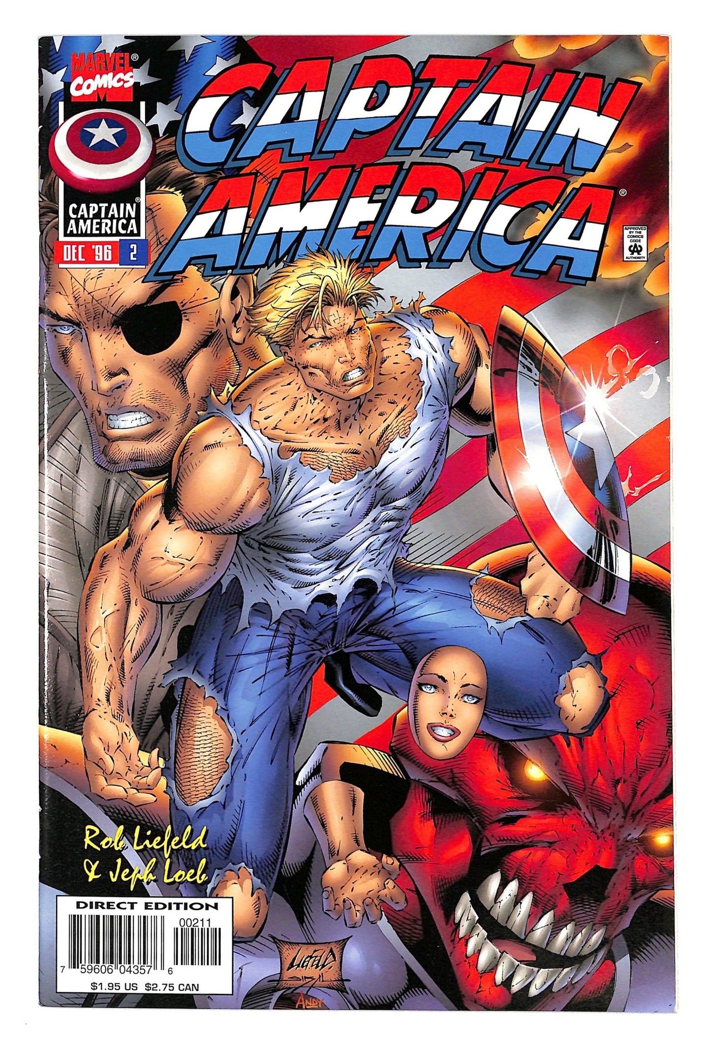 Captain America 1996 #2 Direct Edition - back issue - $10.00
