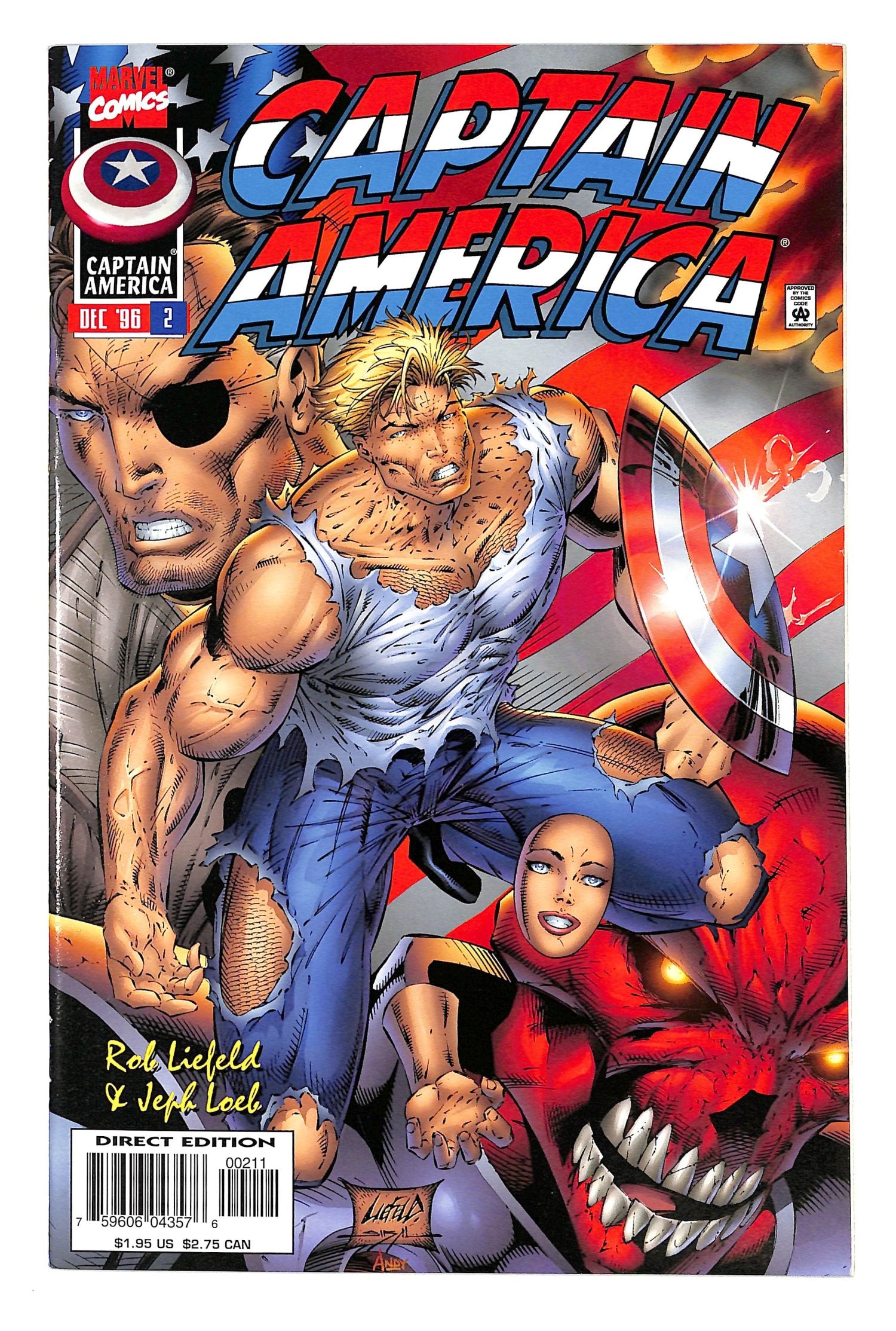 Captain America 1996 #2 Direct Edition - back issue - $10.00