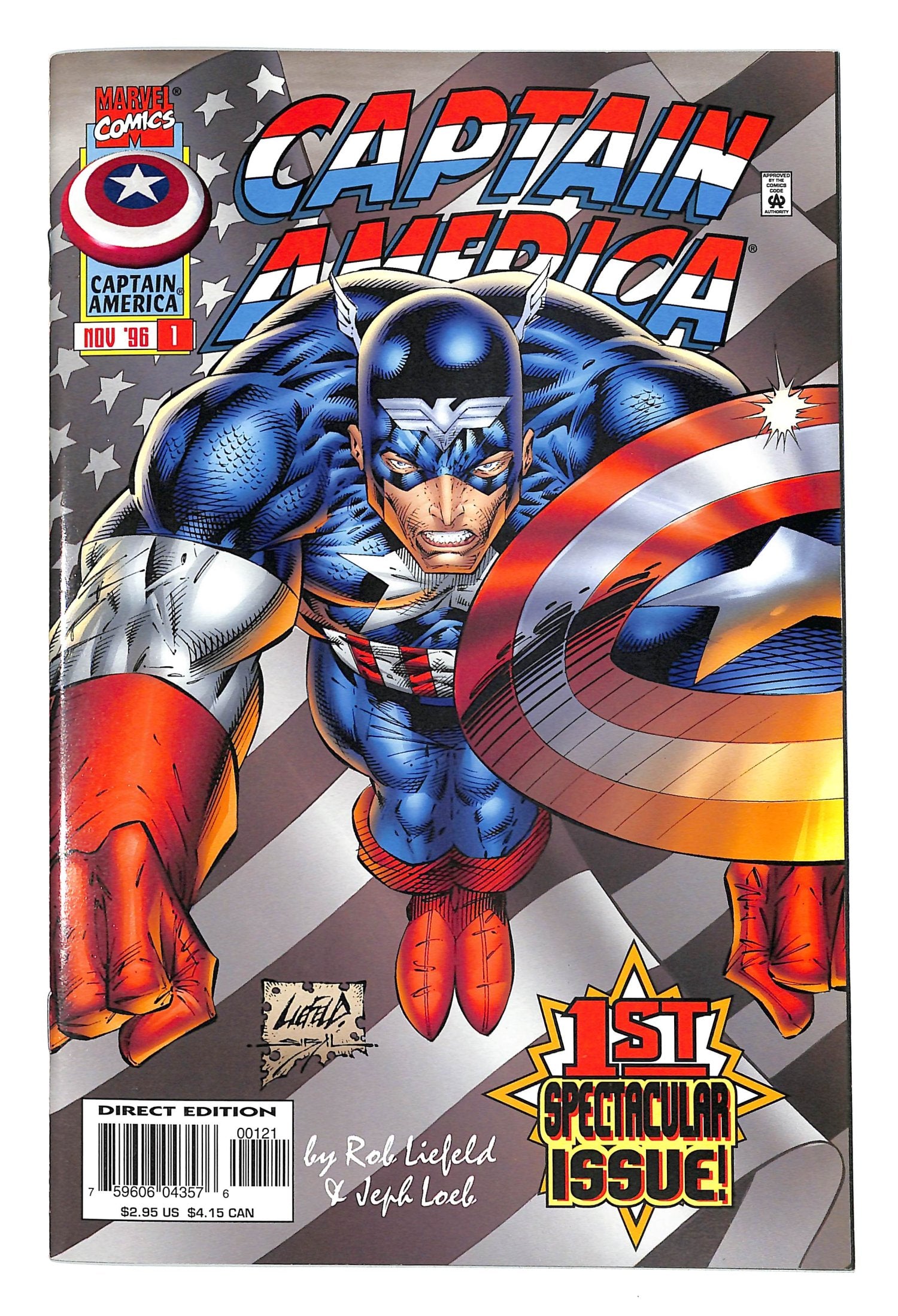 Captain America 1996 #1 Variant Edition - back issue - $10.00