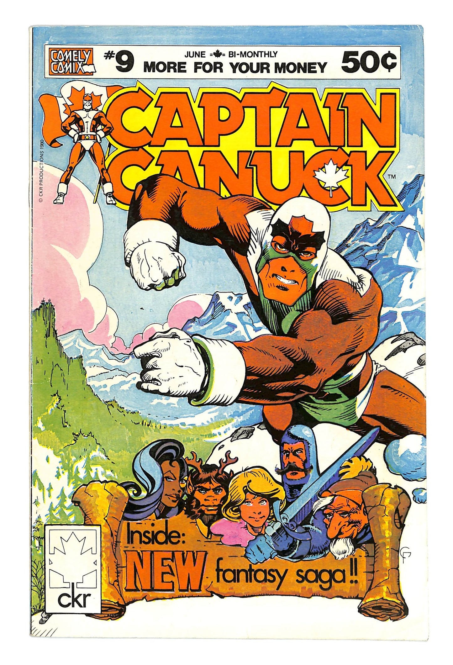 Captain Canuck 1975 #9 Direct ed. - back issue - $10.00