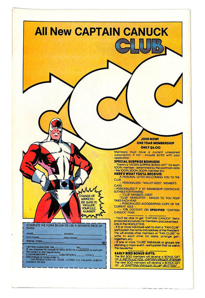 Captain Canuck 1975 #12 Newsstand ed. - back issue - $10.00