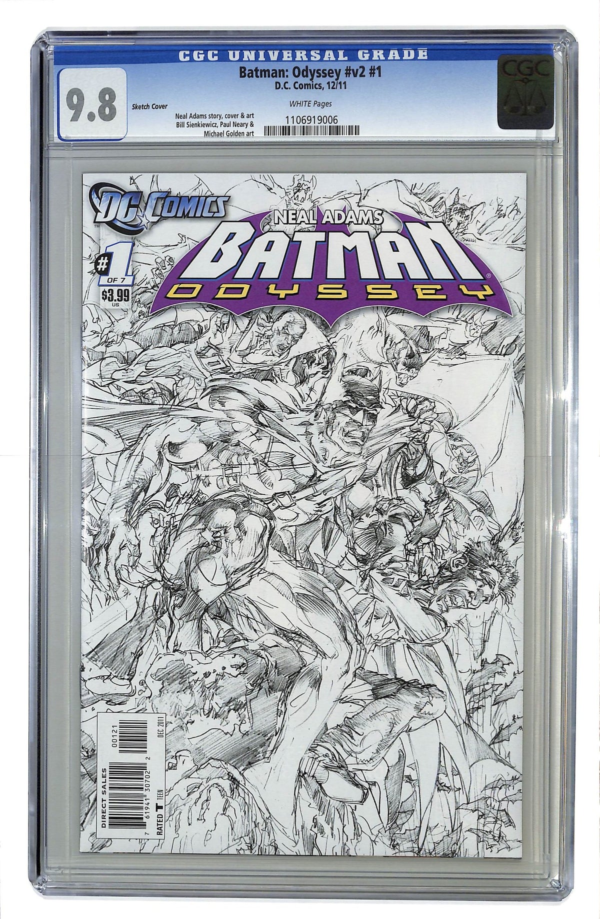 Batman: Odyssey 2011 #1 Neal Adams Sketch Cover - back issue - $40.00