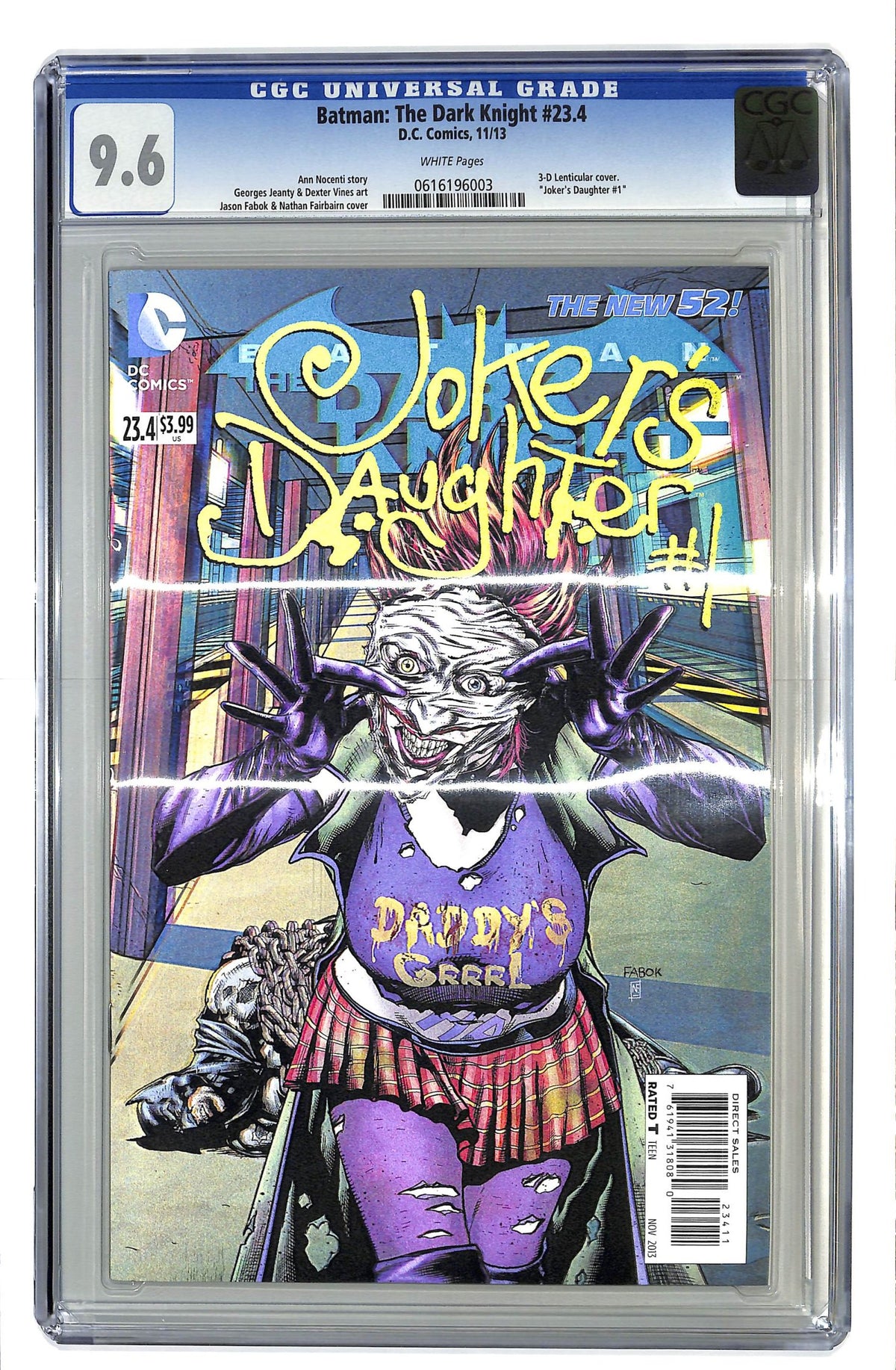 Batman: The Dark Knight 2011 #23.4 3-D Motion Cover - back issue - $40.00