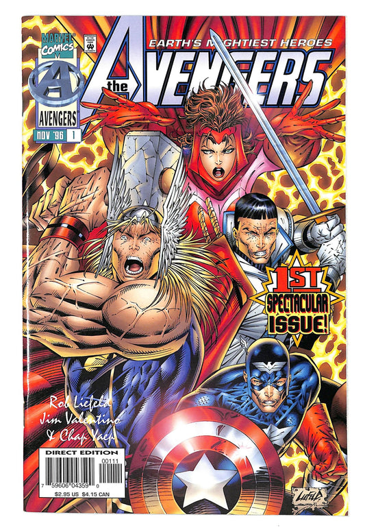 Avengers 1996 #1 Liefeld Cover - back issue - $10.00