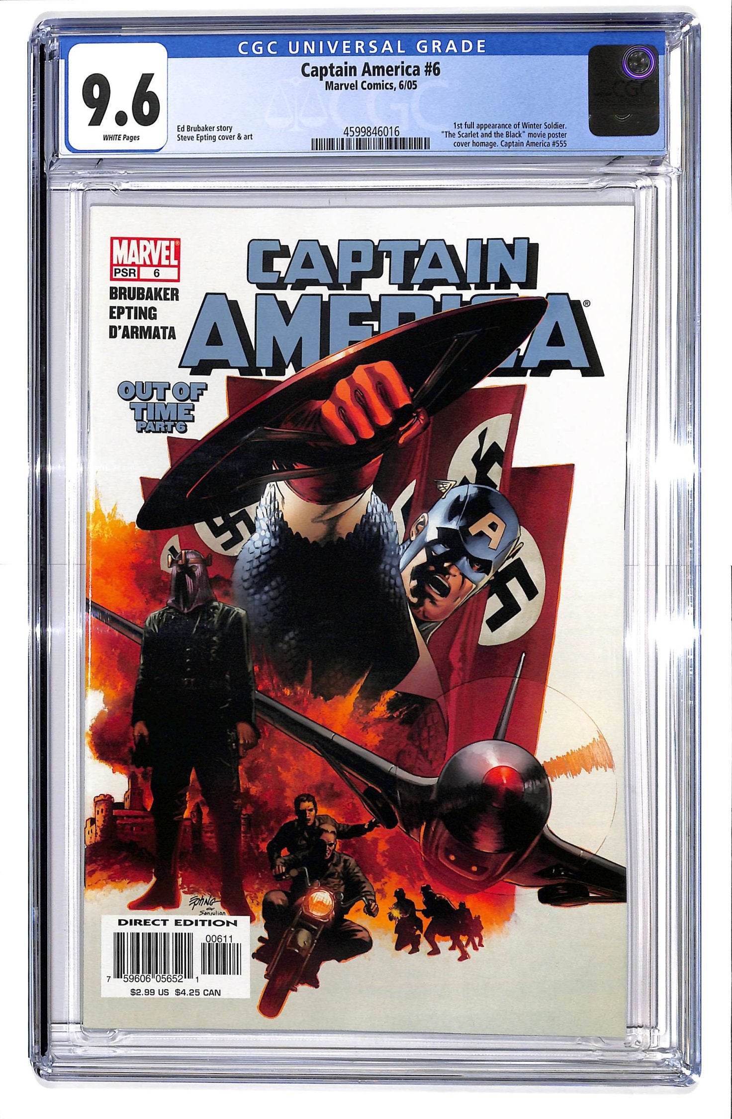 Captain America 2005 #6 Direct Edition Cover A - CGC 9.6 - $150.00
