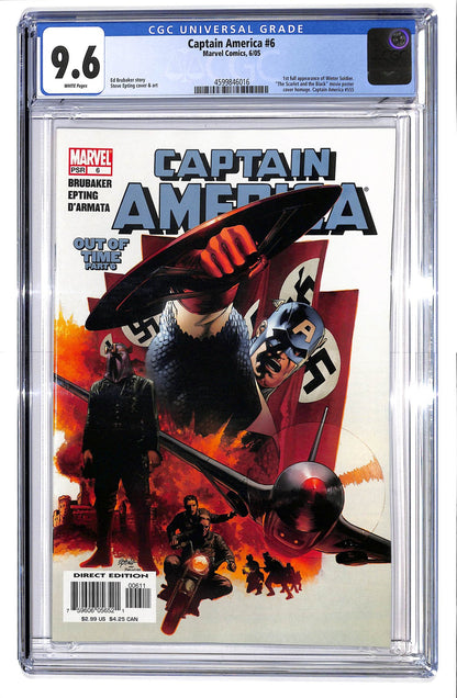 Captain America 2005 #6 Direct Edition Cover A - CGC 9.6 - $150.00