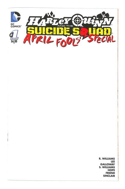 Harley Quinn & the Suicide Squad April Fools' Special 2016 #[nn] Blank Cover - back issue - $15.00