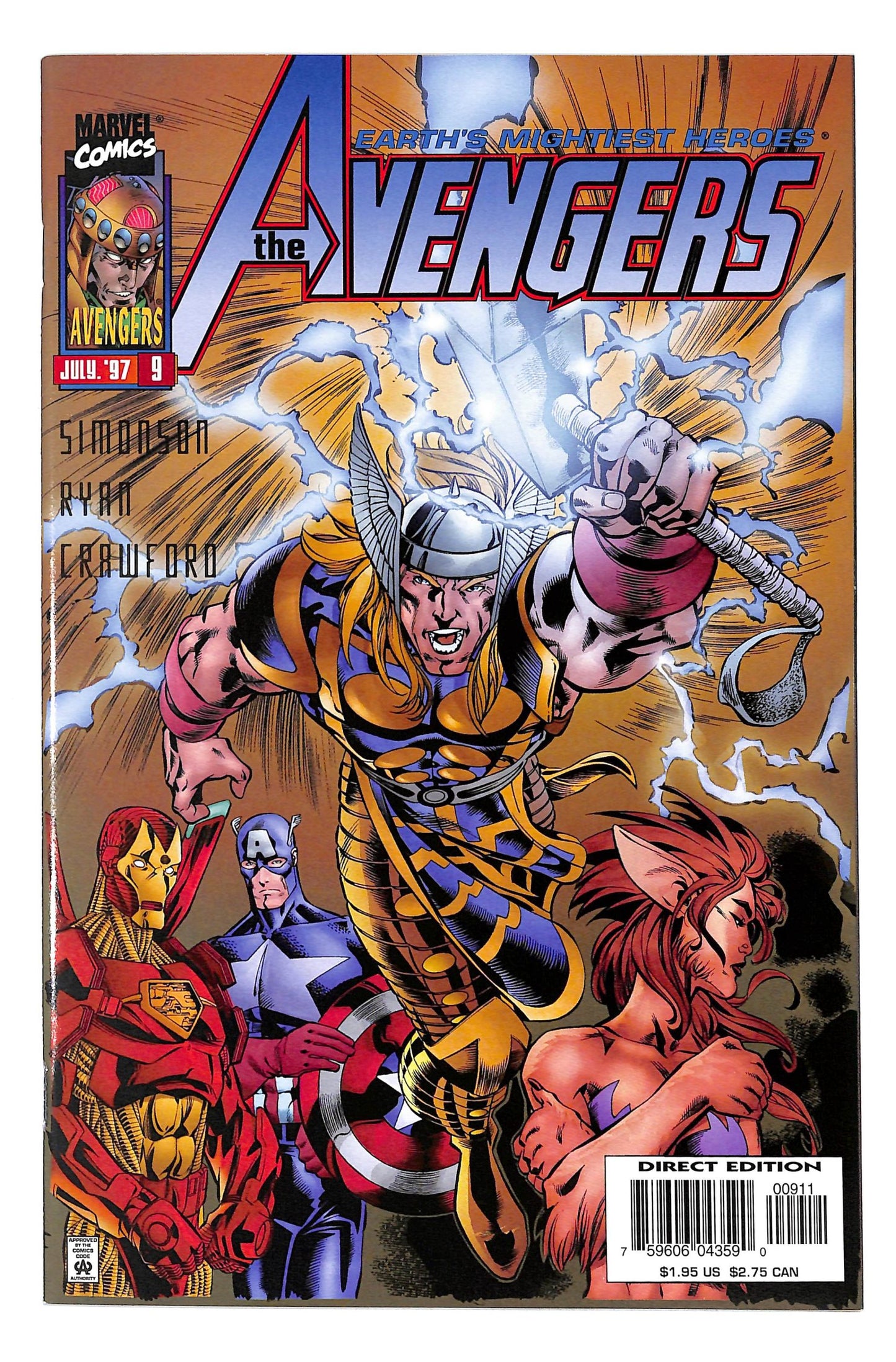 Avengers 1996 #9 Direct Edition - back issue - $10.00