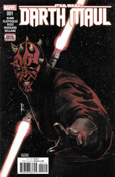 Star Wars: Darth Maul 2017 #1 Second Printing - back issue - $60.00