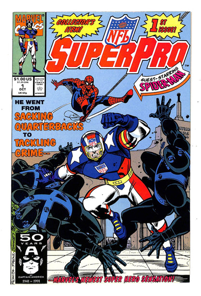 NFL Superpro 1991 #1 Direct ed. - back issue - $5.00