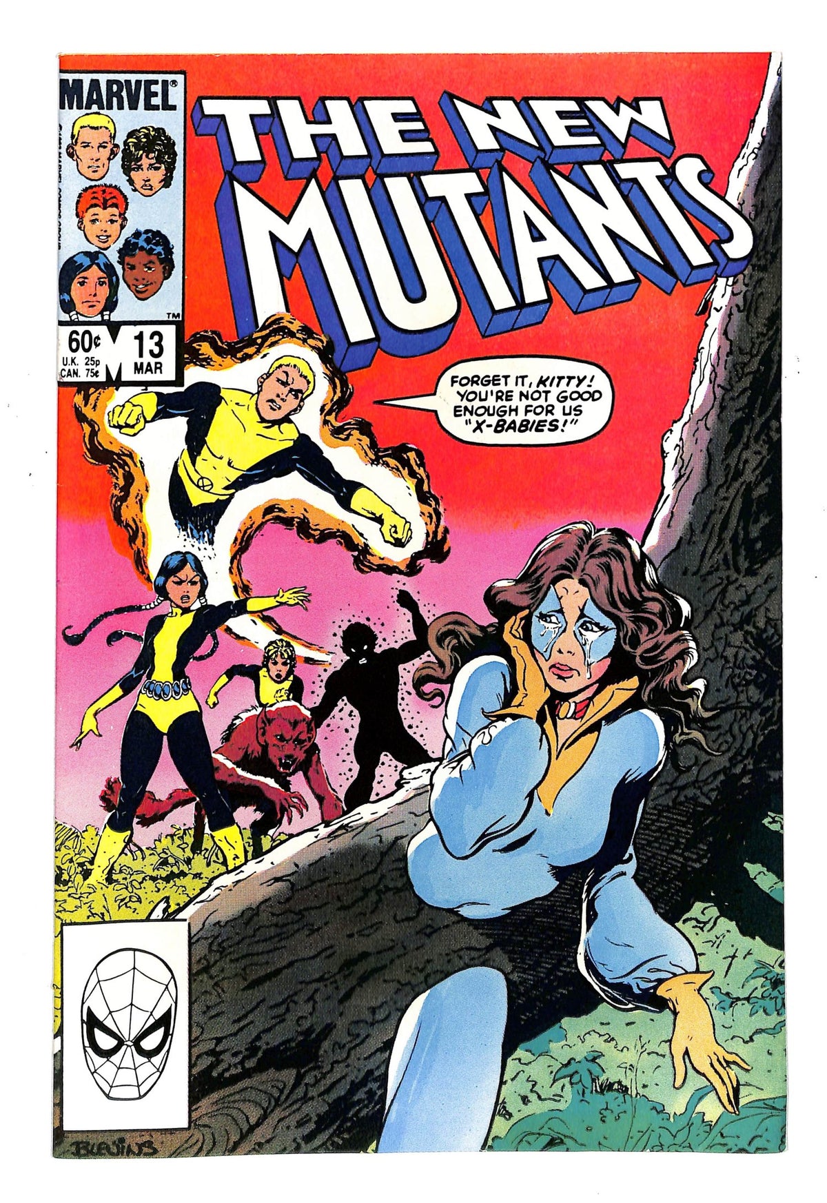 The New Mutants 1983 #13 Direct ed. - back issue - $15.00