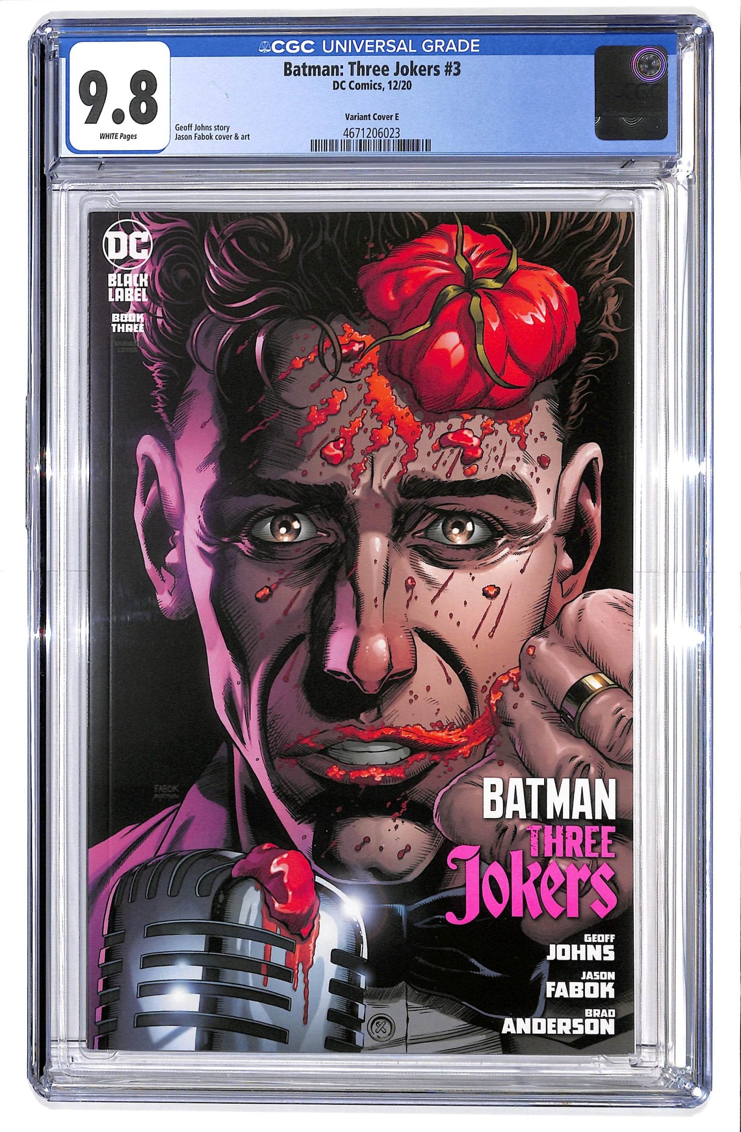 Batman: Three Jokers 2020 #3 Jason Fabok Stand-Up Comedian Variant Cover - CGC 9.8 - $50.00