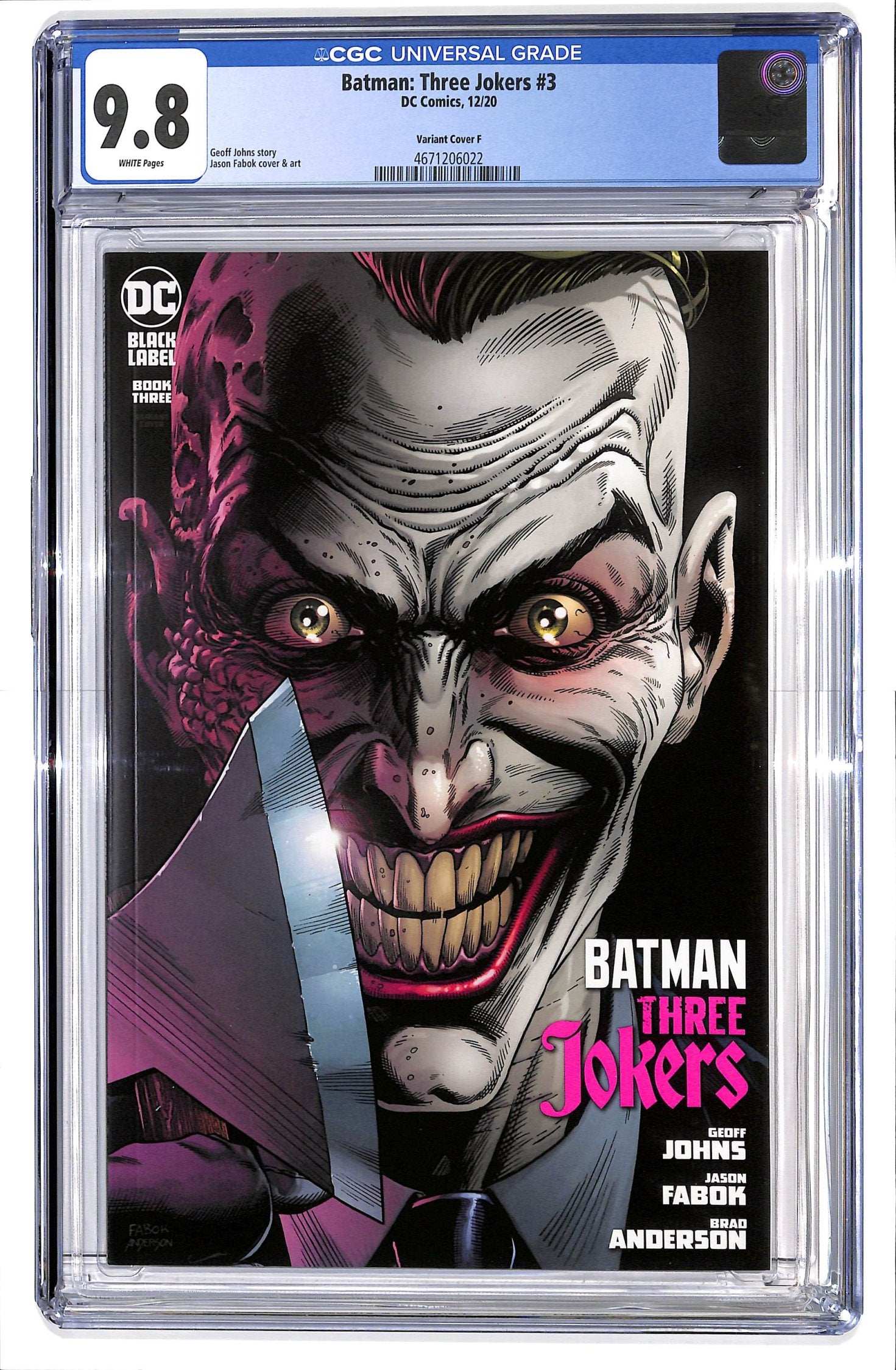 Batman: Three Jokers 2020 #3 Jason Fabok Endgame Mohawk Variant Cover - CGC 9.8 - $60.00