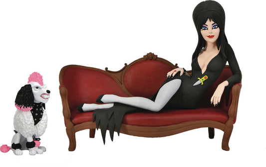 Elvira Toony Terrors Elvira On Couch 6in Action Figure