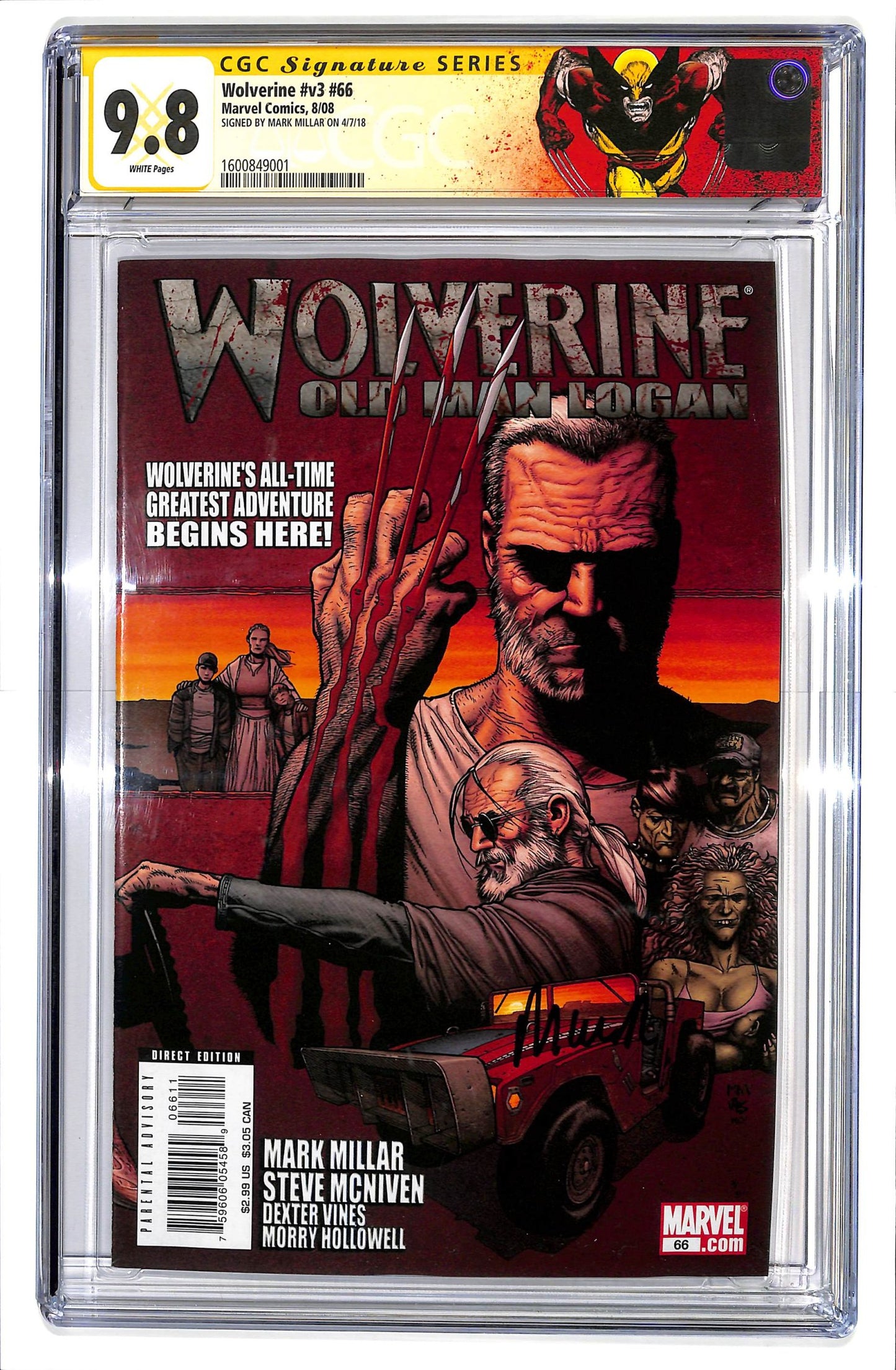Wolverine 2003 #66 McNiven Cover Signed by Mark Millar - CGC 9.8 - $500.00