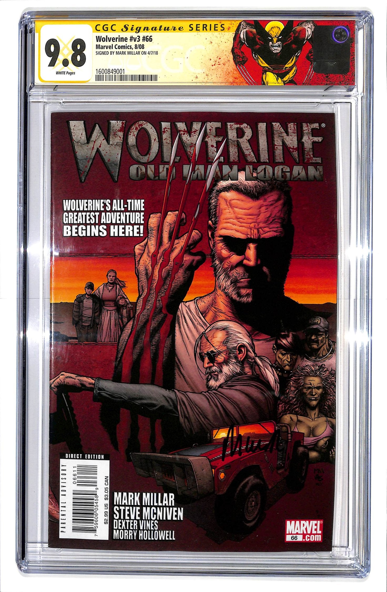 Wolverine 2003 #66 McNiven Cover Signed by Mark Millar - CGC 9.8 - $500.00