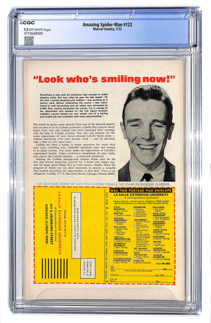 The Amazing Spider-Man 1963 #122 - CGC 7.5 - $500.00