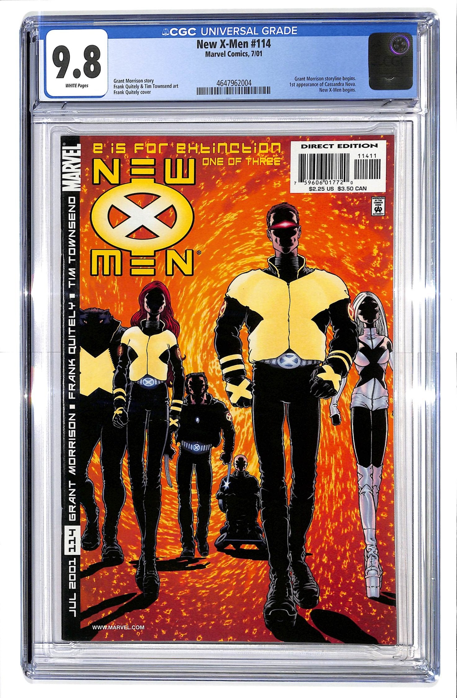 New X-Men 2001 #114 Direct Edition - CGC 9.8 - $150.00
