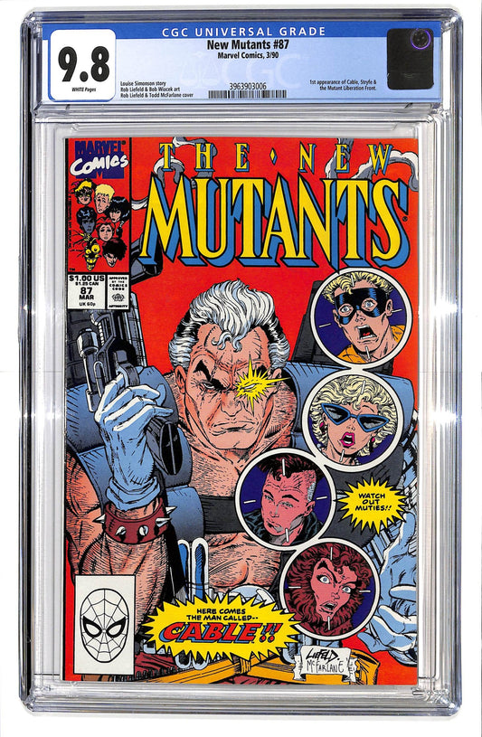 The New Mutants 1983 #87 Direct ed. - CGC 9.8 - $500.00