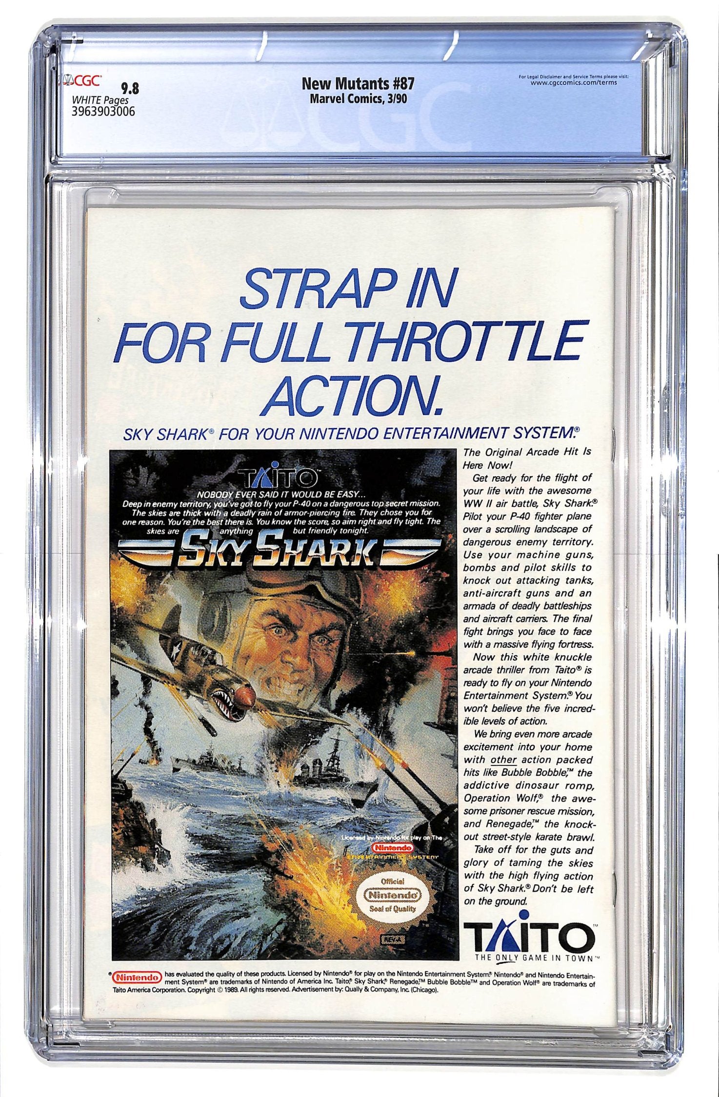The New Mutants 1983 #87 Direct ed. - CGC 9.8 - $500.00