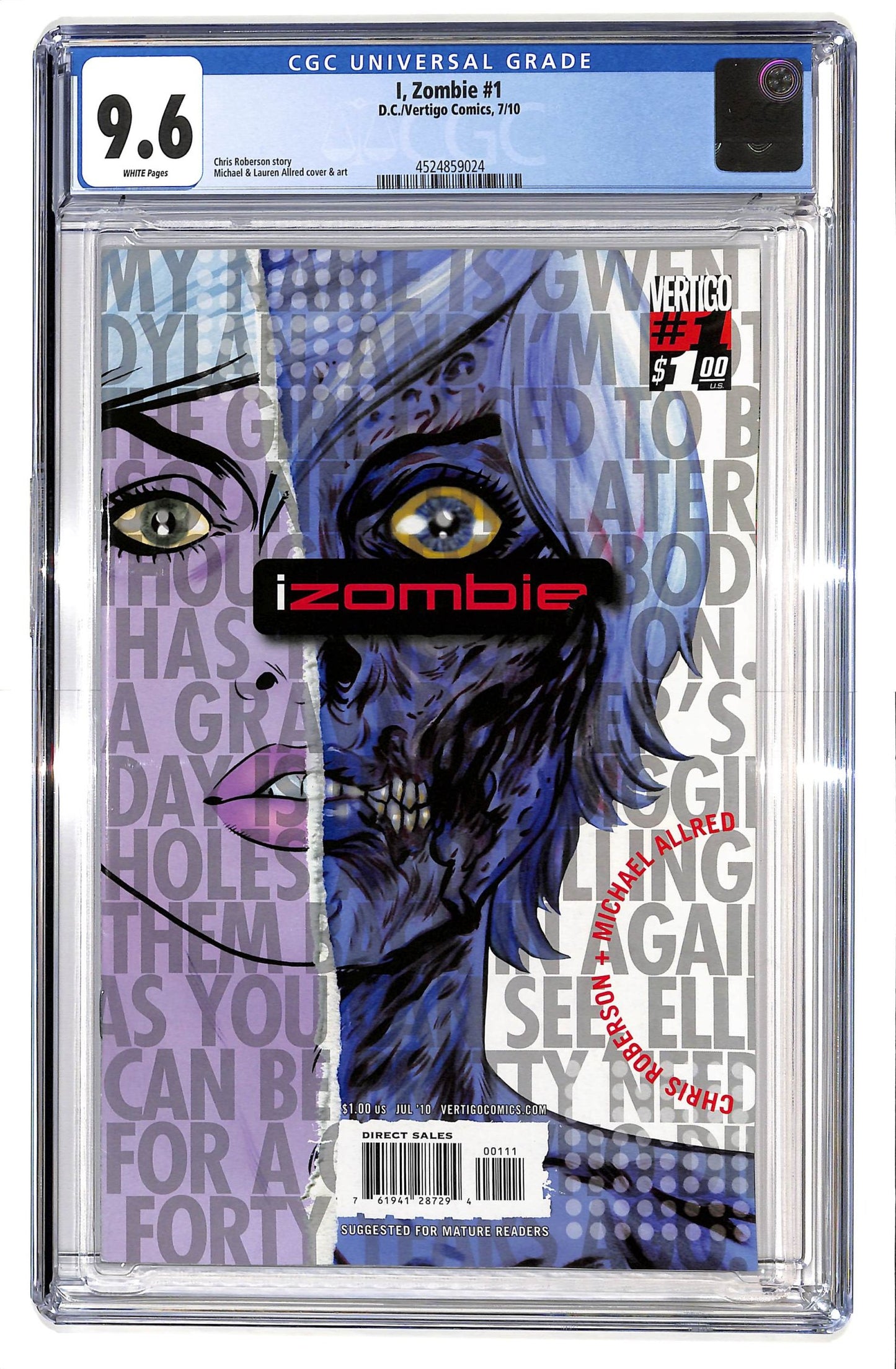 I, Zombie [iZombie] 2010 #1 - CGC 9.6 - $50.00