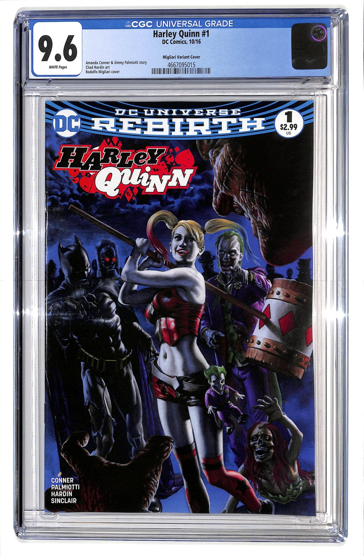 Harley Quinn 2016 #1 AOD Collectables and Gotham Central Comics and Collectibles Rodolfo Migliari Cover - CGC 9.6 - $75.00