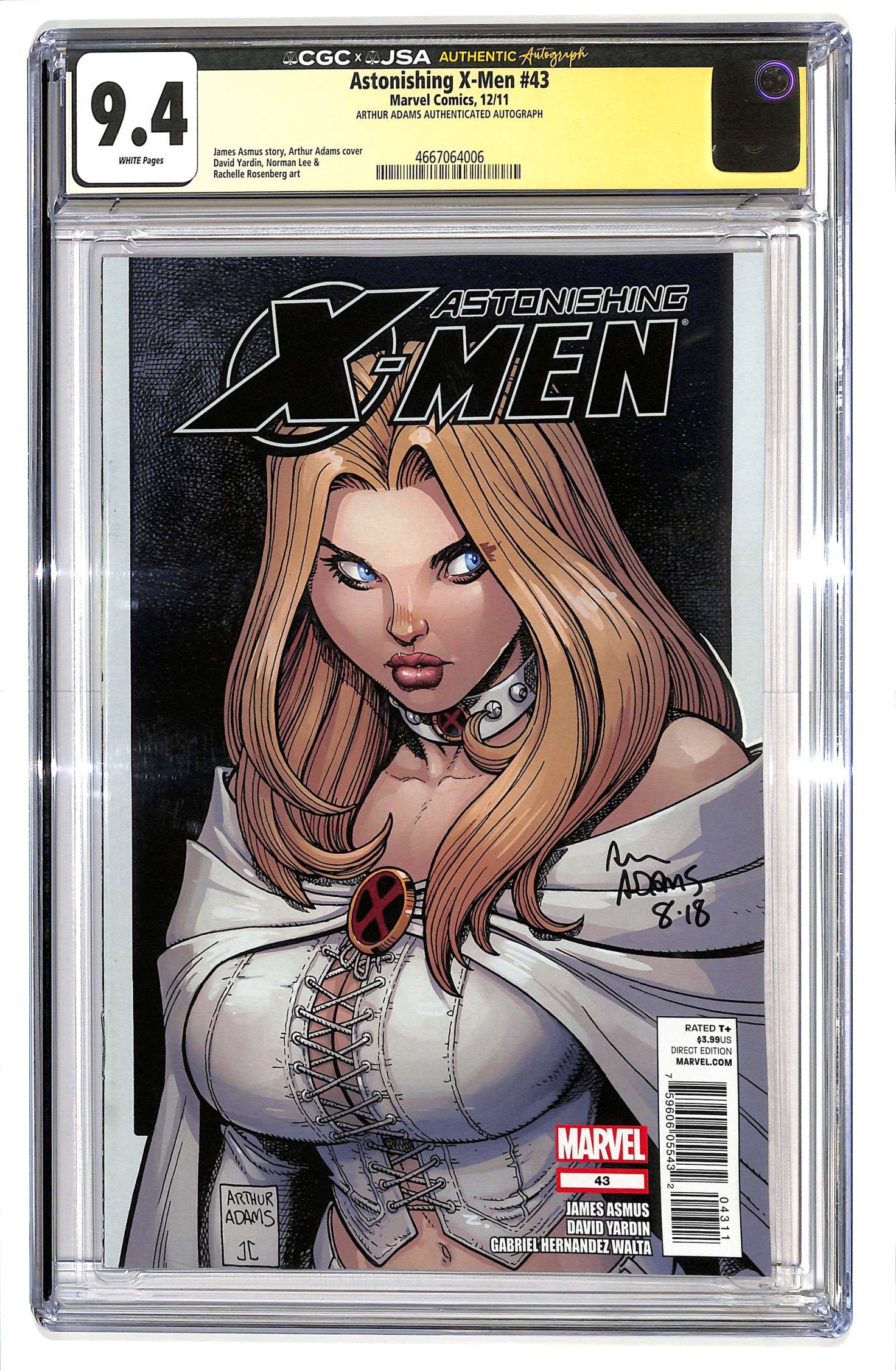 Astonishing X-Men 2004 #43 Signed by Arthur Adams Authenticated Autograph - CGC 9.4 - $100.00
