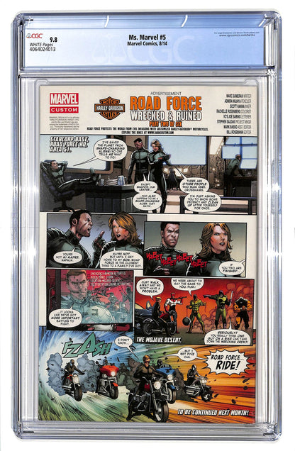 Ms. Marvel 2014 #5 - CGC 9.8 - $90.00