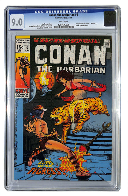 Conan the Barbarian 1970 #5 - CGC 9.0 - $175.00