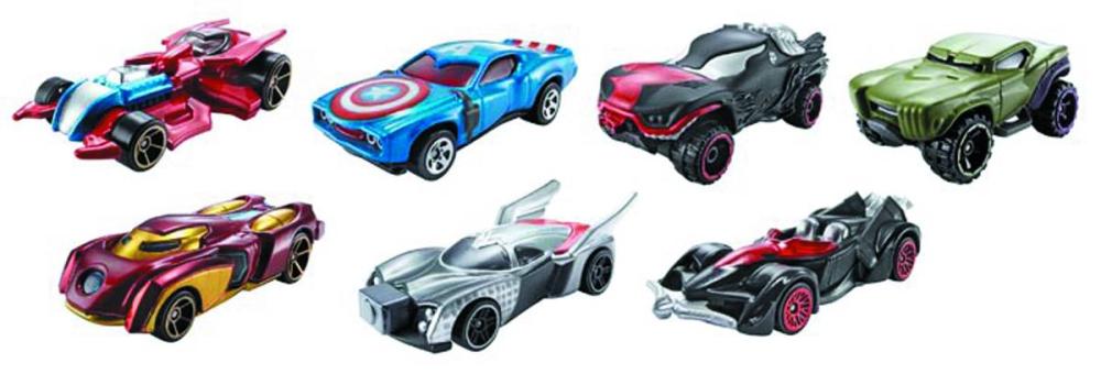 HOT WHEELS MARVEL CHARACTER CAR 12PC ASST