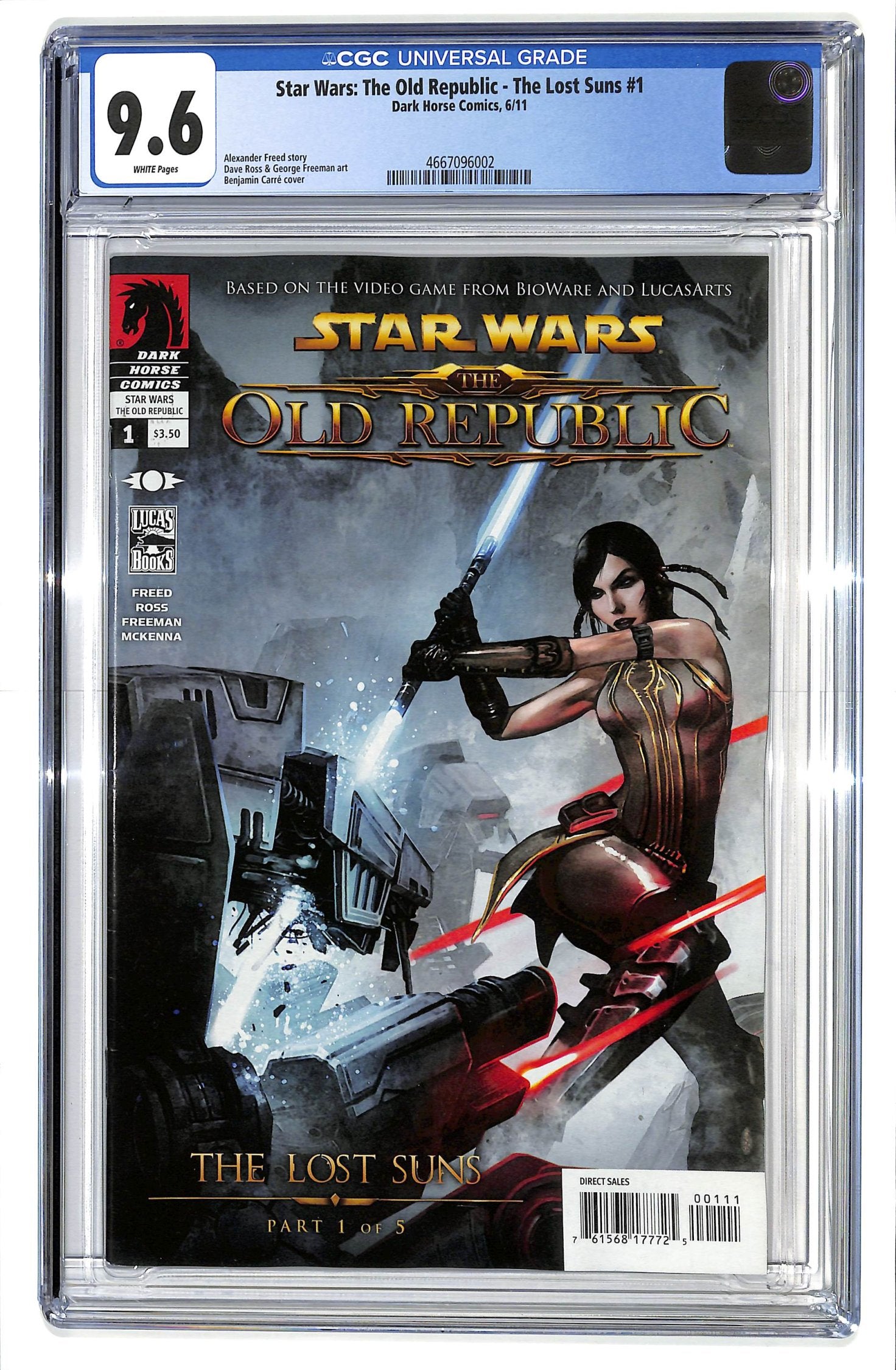 Star Wars: The Old Republic - The Lost Suns 2011 #1 - CGC 9.6 - $100.00