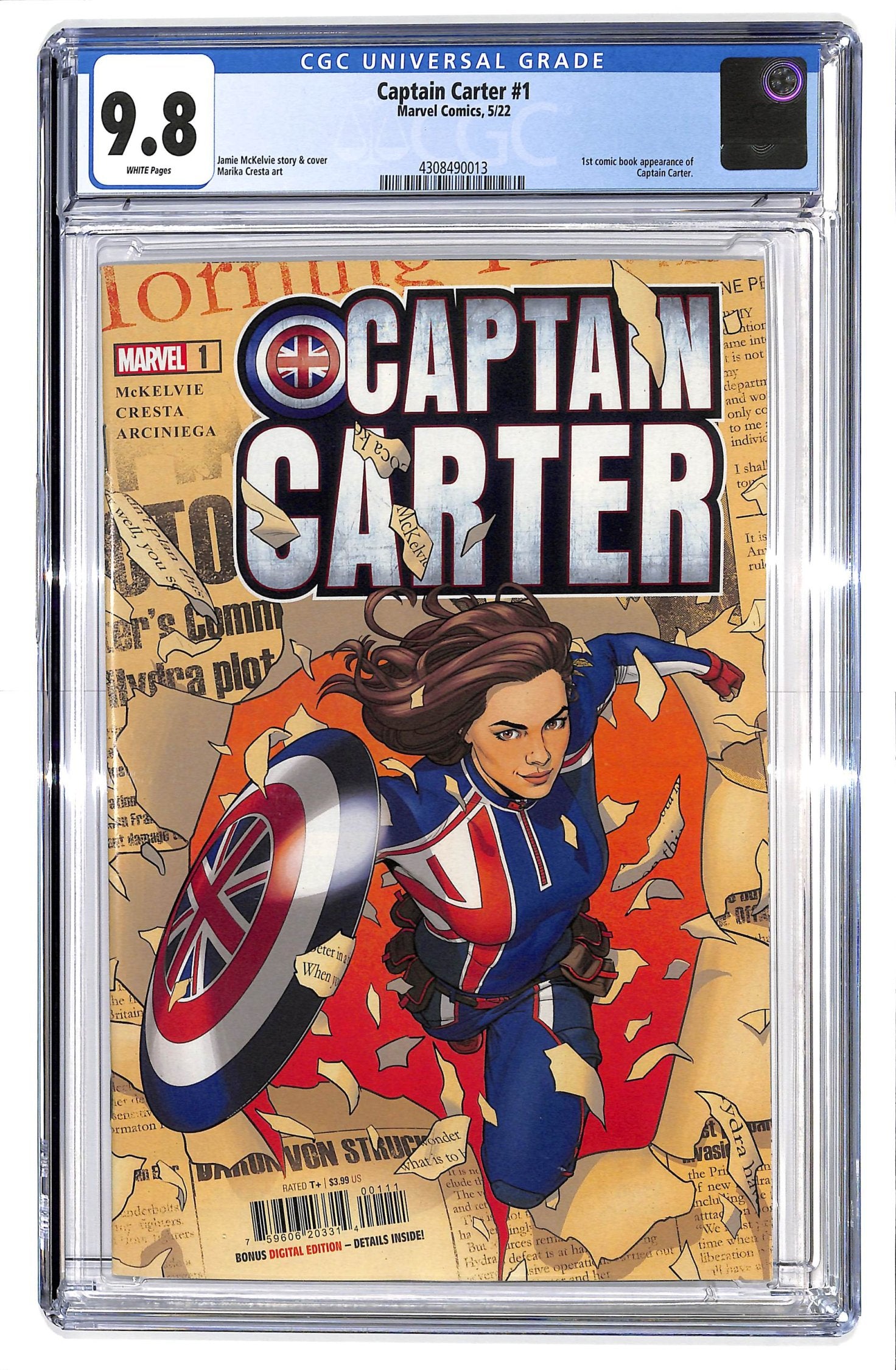 Captain Carter 2022 #1 - CGC 9.8 - $85.00