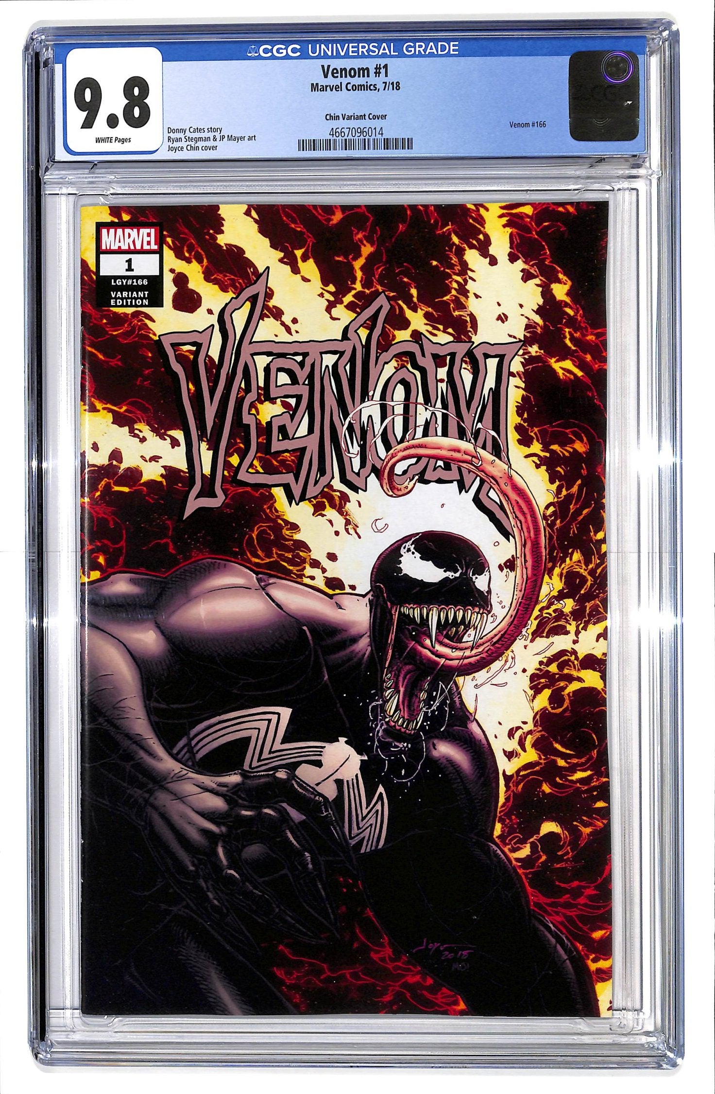 Venom 2018 #1 166 Variant Edition - Joyce Chin Cover - CGC 9.8 - $55.00