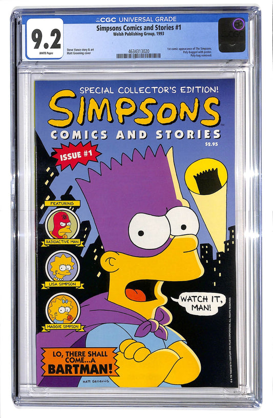 Simpsons Comics and Stories 1993 #1 Direct ed. - CGC 9.2 - $60.00