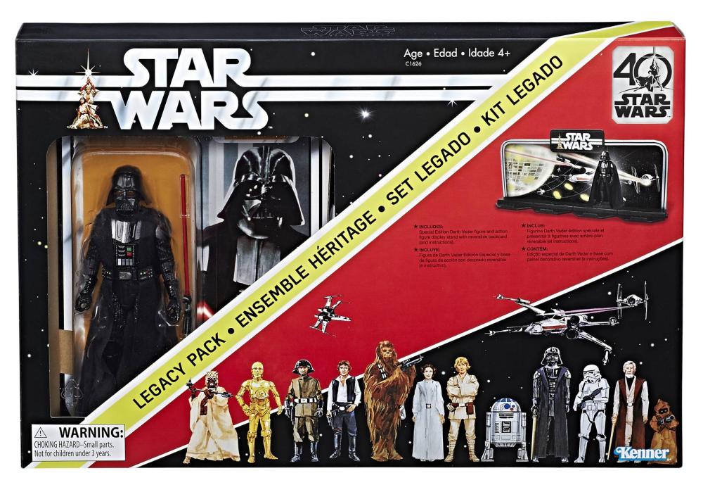 SW BLACK 40TH ANN LEGACY DARTH VADER 6IN