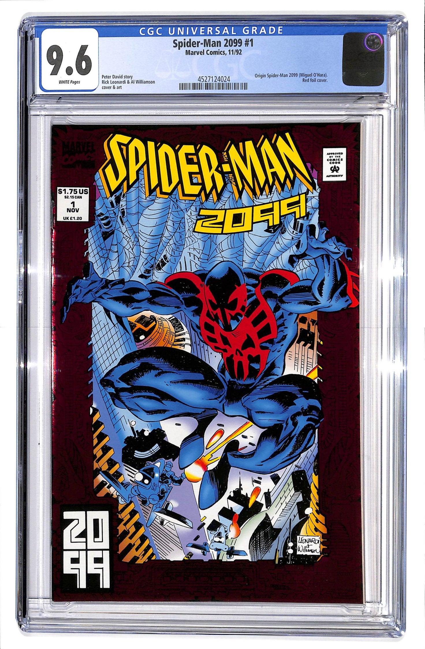 Spider-Man 2099 1992 #1 Direct ed. - CGC 9.8 - $70.00