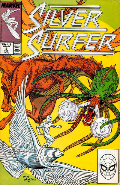 Silver Surfer 1987 #8 Direct ed. - high grade - $2.00