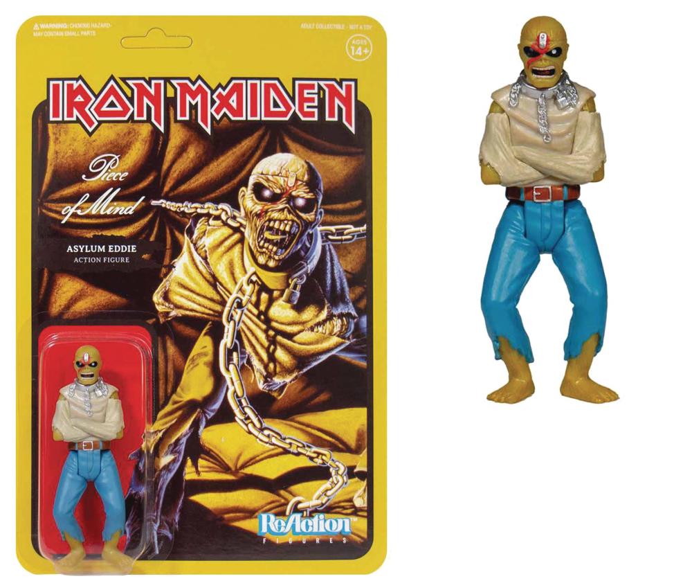 IRON MAIDEN PIECE OF MIND ASYLUM EDDIE REACTION FIGURE