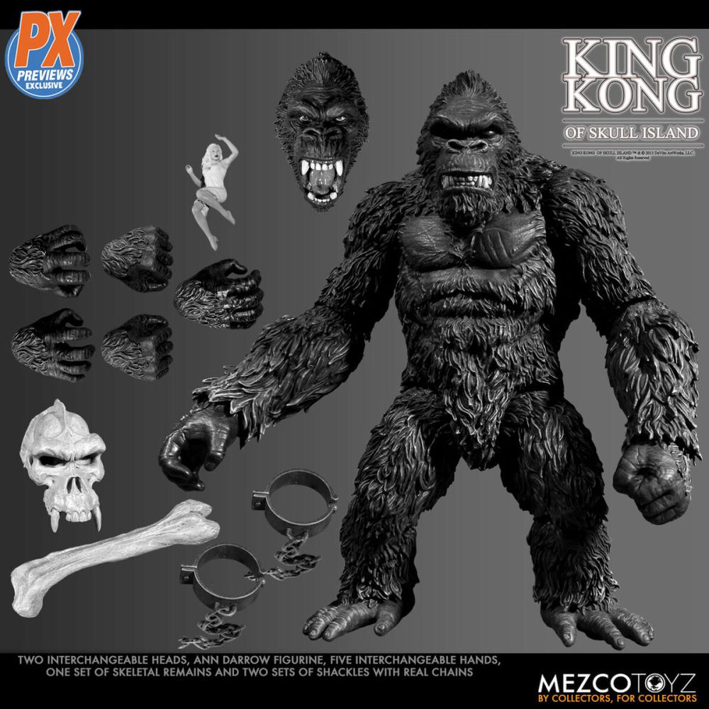 KING KONG OF SKULL ISLAND PX 7" ACTION FIGURE B&W VERSION