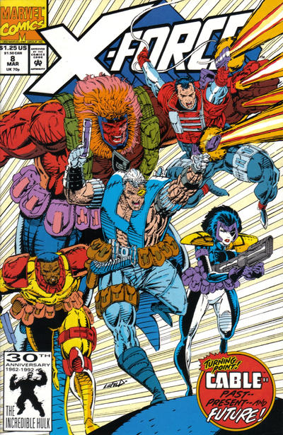 X-Force 1991 #8 Direct ed. - back issue - $10.00