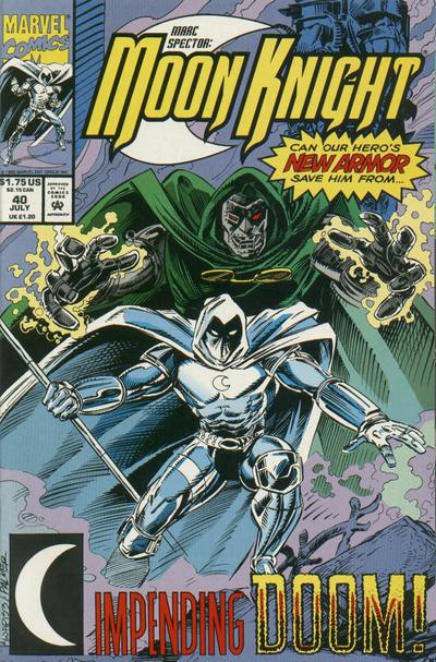 Marc Spector: Moon Knight 1989 #40 Direct ed. - back issue - $10.00