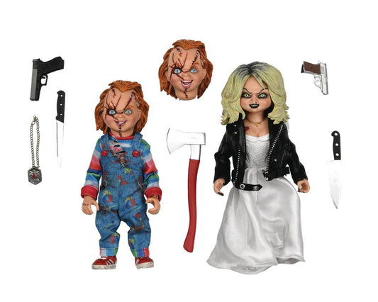 BRIDE OF CHUCKY TIFFANY & CHUCKY 8IN CLOTHED AF 2PK