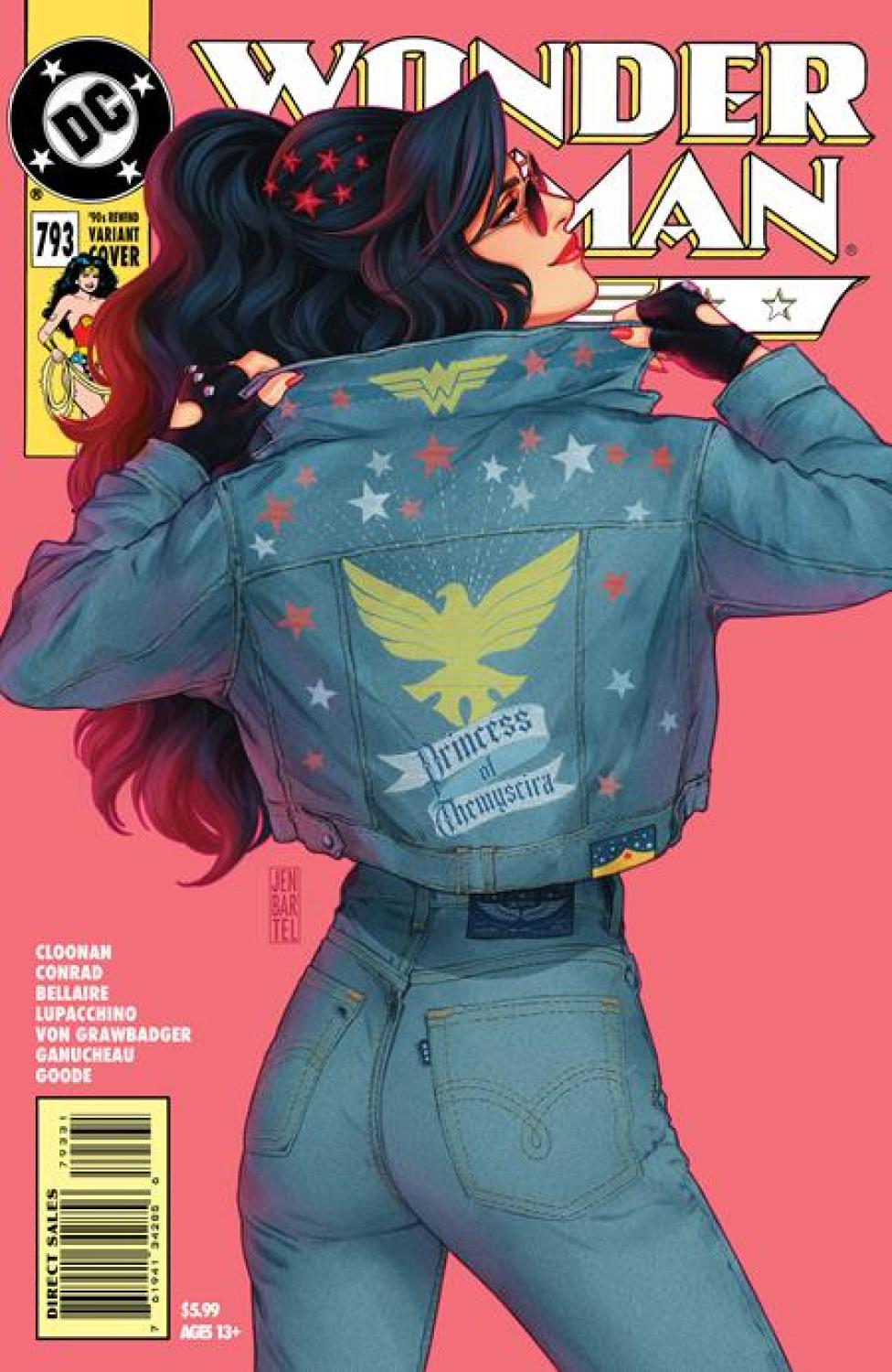 WONDER WOMAN #793 CVR D JEN BARTEL 90S COVER MONTH CARD STOCK VAR KAL-EL RETURNS TIE-IN